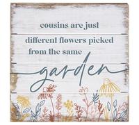 Bctxxa Cousin Are Just Different Flowers Picked from the Same Garden Plaque - Rustic - Cousin Sign - Cousin Birthday Gift Retro Metal Tin Sign 8X12 inches