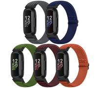 Bcuckood Compatible with Fitbit Inspire 3/Inpsire 2/Inspire/Inpsire HR/Ace 2/Ace 3 Bands, Elastic Adjustable Replacement Wristband Women Men Kids Stretchy Soft Sport Nylon Loop Straps