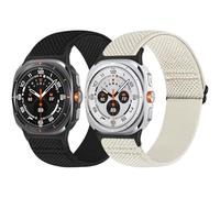 Bcuckood Elastic Watch Straps Compatible for Samsung Galaxy Watch Ultra 47mm (2024) Men Women, Stretchy Nylon Soft Strap Compatible with Samsung Watch Ultra Band 47mm Breathable Replacement Wristband