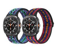 Bcuckood Elastic Watch Straps Compatible for Samsung Galaxy Watch Ultra 47mm (2024) Men Women, Stretchy Nylon Soft Strap Compatible with Samsung Watch Ultra Band 47mm Breathable Replacement Wristband
