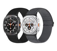 Bcuckood Elastic Watch Straps Compatible with Samsung Galaxy Watch Ultra 47mm (2024), Standard Design, Nylon, Black, 150mm-250mm