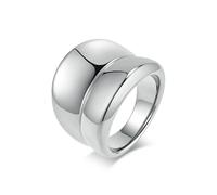 BCughia 20MM Stainless Steel Ring for Men, Silver Ring Simple Polished Size L 1/2