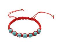 BCughia Bead Bracelet Set, 8MM Blue Turquoise Braided Bracelet, Adjustable Bracelets for Women 19-29CM