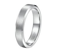 BCughia Men's Tungsten Rings, 2/4/6/8/10MM Brushed Ring Beveled Polished Edge Size H 1/2-Z