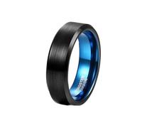 BCughia Men's Tungsten Rings, 2/4/6/8/10MM Brushed Ring Beveled Polished Edge Size H 1/2-Z