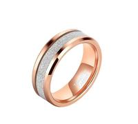 BCughia Men's Tungsten Wedding Rings, 8MM Ring Sandstone Inlay Size L 1/2-Z