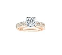 BCughia Promise Ring Sterling Silver, 2ct Princess cut Cubic Zirconia Ring for Women Size V 1/2
