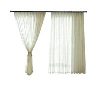 BCughia Semi Sheer Curtain 96 inch Long 2 Panels, with Rainbow Stripes Pinch Pleat Window Treatment Panels for Living Room, Guest Room Each Panel 42" W x 96" L, White Colorful