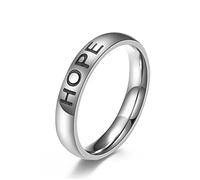 BCughia Stainless Steel Rings for Women Pack, Promise Ring Vintage Hope Silver Hope Jewelry Rings Wedding Wedding for Women Size N 1/2
