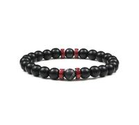 BCughia Stone Bead Bracelets for Men, 8MM Matte Stone Bracelet, Womens Elastic Bracelet
