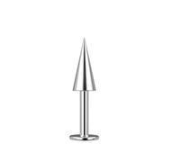 BCughia Titanium Nose Ring, Silver Nose Stud 6MM Spike Shape Daith Tragus Helix Rook Cartilage Earring Eyebrow Lip Piercing Jewelry, 18G