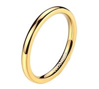 BCughia Titanium Ring Men, Gold Simple Ring Polished Size L 1/2