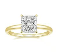 BCughia Womens Promise Rings Sterling Silver, 2.5ct Princess cut Cubic Zirconia Ring for Women Size J 1/2