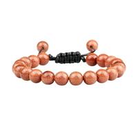 BCughia Yoga Bead Bracelet, 8MM Orange Red Stone Bracelet, Adjustable Bracelet for Women 17-30CM