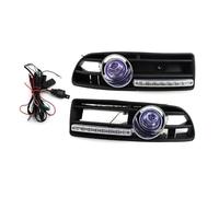 bcumst Car Fog Light Assembly For VW For Bora 99-04 2Pcs LED With Bezel Fog Lamp Super Bright Professional 1J5853665B 1J5853666B(Blue)