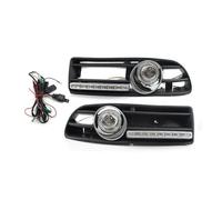 bcumst Car Fog Light Assembly For VW For Bora 99-04 2Pcs LED With Bezel Fog Lamp Super Bright Professional 1J5853665B 1J5853666B(WHITE)