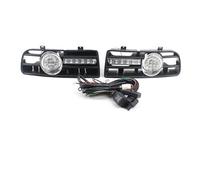 bcumst Car Fog Light Assembly For VW For GOLF For MK4 1997-2006 1 Pair Car Front Bumper With LED DRL Fog Lamp Accessories(LED white light)