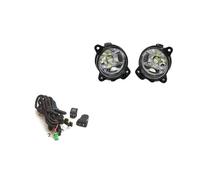 bcumst Car Fog Light Assembly For VW For T5 For Transporter For Multivan For Caravelle 2003-2010 LED Gray Fog Lamp Cover Grill Wire Harness Switch Kit(LED and wires)