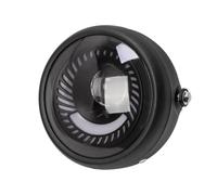 bcumst Motorcycle Headlight Assembly For Cafe Racer Bobber Custom 6.5 Inch LED Motorcycle Retro Headlight Bracket Spiral White Hi&Lo Beam Bulb