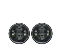 bcumst Motorcycle Headlight Assembly For Dyna Fat Bob FXDF Motorcycle Dual Double LED Headlights With DRL(Black NO DRL)