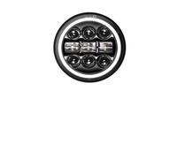 bcumst Motorcycle Headlight Assembly For Victory For Indian Round Light With Angel Eyes Halo Ring DRL LED Motorcycle Headlight(M006)