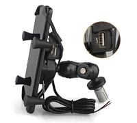 bcumst Phone Holder Bike For BMW For S1000RR 2010-2018 For HP4 2012 2013 2014 2015 Phone Holder Fork Stem Mount Bracket Motorcycle GPS Navigation Bracket(With USB)