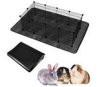 Bcuuozeeing 150 x 100 cm Waterproof Pet Playpen Mat for Guinea Pig Cage, Tarpaulin, Floor, Reusable Playpen Mat for Rabbits, Hamsters, Ferrets and Other Small Animals