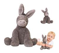 Bcuuozeeing Cuddly Toy Donkey - 23 cm Cute Donkey Soft Toy, Plush Toy for Children, Soft Donkey Plush Toy, for Babies and Toddlers to Grip, Cuddle, Discover and Fall asleep