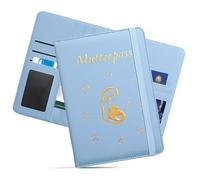 Bcuuozeeing Maternity Log Protective Cover Made of Faux Leather, lightblue, Luxurious