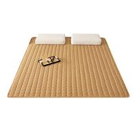 BCVPGF Breathable Cooling Mattress Cover, Ice Silk Bed Sheet, Single Double Cooling Sheet Bedspread Quilting, Machine Washable for Hot Weather, Brown-80x190cm