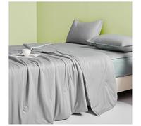 BCVPGF Cooling Blanket for Night Sweats, Cooling Fiber Summer Blankets, Ice Cooling Blankets Double Sided Cold Effect Cool Blankets for Sleeping, Adult Kids Single/Double Bed, Gray-150x200cm