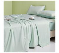 BCVPGF Cooling Blanket for Night Sweats, Cooling Fiber Summer Blankets, Ice Cooling Blankets Double Sided Cold Effect Cool Blankets for Sleeping, Adult Kids Single/Double Bed, Light Green-105x150cm