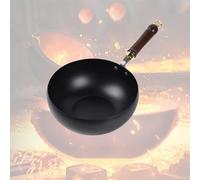 BCVPGF Hand Forged Iron Big Belly Pot Uncoated Frying Pan Traditional Cookware For Versatile Cooking Heat Retention Searing Sautéing Easy Maintenance, Uncovered-28CM