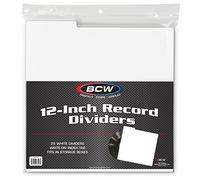 BCW 12-Inch Vinyl Record Dividers - 25 Pack | Archival Plastic for LP Storage - White
