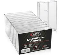 BCW Cassette Tape Cases - 10 Pack | Crystal Clear Protective Polystyrene Case | Protect and Display Your Audio Tape Collection | Fits Standard Cassette Tape Holders