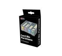 BCW Collectible Card Bin Partitions -Gray | Dividers for BCW Card Bins & 6 Drawer Card Catalog | Divide and Organize Your Trading Card Collection | Visible Sections, Adhesive Label-Friendly
