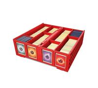 BCW Collectible Card Bin - Single Red | Storage Box for Trading Cards | Holds 3200 Cards | Includes 4 Card Storage Partitions | Loose Trading Card Storage for Pokemon, MTG, and Sports Cards