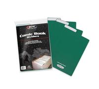 BCW Comic Dividers - 25 Pack | Archival Polyethylene Plastic Dividers | Organize Comics Efficiently in Storage Boxes | Write-On Index Tab (Green)