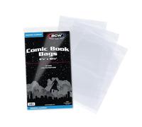 BCW Current Size Comic Bags,6-7/8" x 10-1/2" with 2" Flap - (100 Sleeves)