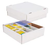 BCW Monster Trading Card Storage Box, Holds 3,200 Cards, White, 2 Pack
