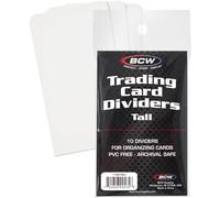 BCW NEW TALL TRADING CARD DIVIDERS PACK OF 50