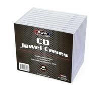 BCW Pack of 10 Clear Polystyrene CD Jewel Sleeves Ideal for Music, Data and Software Collections and Archival Secure CD Organization Standard Thickness