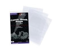BCW Silver Age Comic Bags - 100 ct | Archival Quality, Acid-Free Protection for Silver Age Comic Books | 7 1/8 x 10 1/2 inches Comic Collection Storage Comic Books Bags