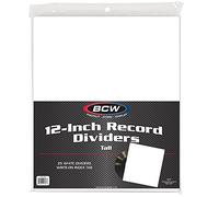 BCW Tall Dividers for 12 in Records - White | 25 Pack | Premium Quality Vinyl Storage