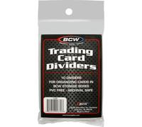 BCW Trading Card Dividers (10 Pack) | Archival Quality with Write-On Tabs | Fits 3200 & 5000 Super Monster Trading Card Storage Boxes