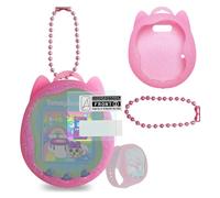 BCWEGION Silicone Case Replacement for Tamagotchi Uni, Screen Protector for Tamagotchi Uni Band Pet Accessories (Pink Silicone Case + Screen Protector)