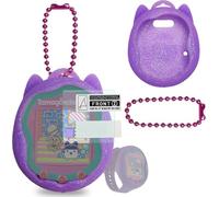 BCWEGION Silicone Case Replacement for Tamagotchi Uni, Screen Protector for Tamagotchi Uni Band Pet Accessories (Purple Silicone Case and Protective Film)