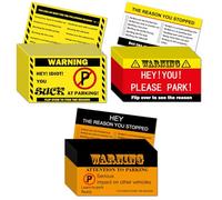 BCYSNR Pack of 150 Scheiße Geparkt Funny Cards, Du Parkst Scheise Card, False Parker Cards, with a Checklist to tick on for the Violation, Parked Parking Notices Notices Fun