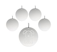BCZAMD 3D Printer Accessories 30 mm Tags: 5 Pieces 1 1/8 Inch Blanks Stainless Steel Laser Engraving DIY Custom Round Pendant Personalised ID Sign Metal Pendant for H2D Printing Project