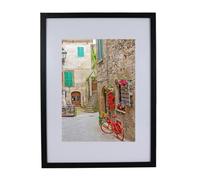 BD ART Frame for Poster, Photo A3 29.7 x 42 cm with Mount 21 x 30 cm, Black, Large MDF Wood, Modern Photo Frame for Wall Hanging